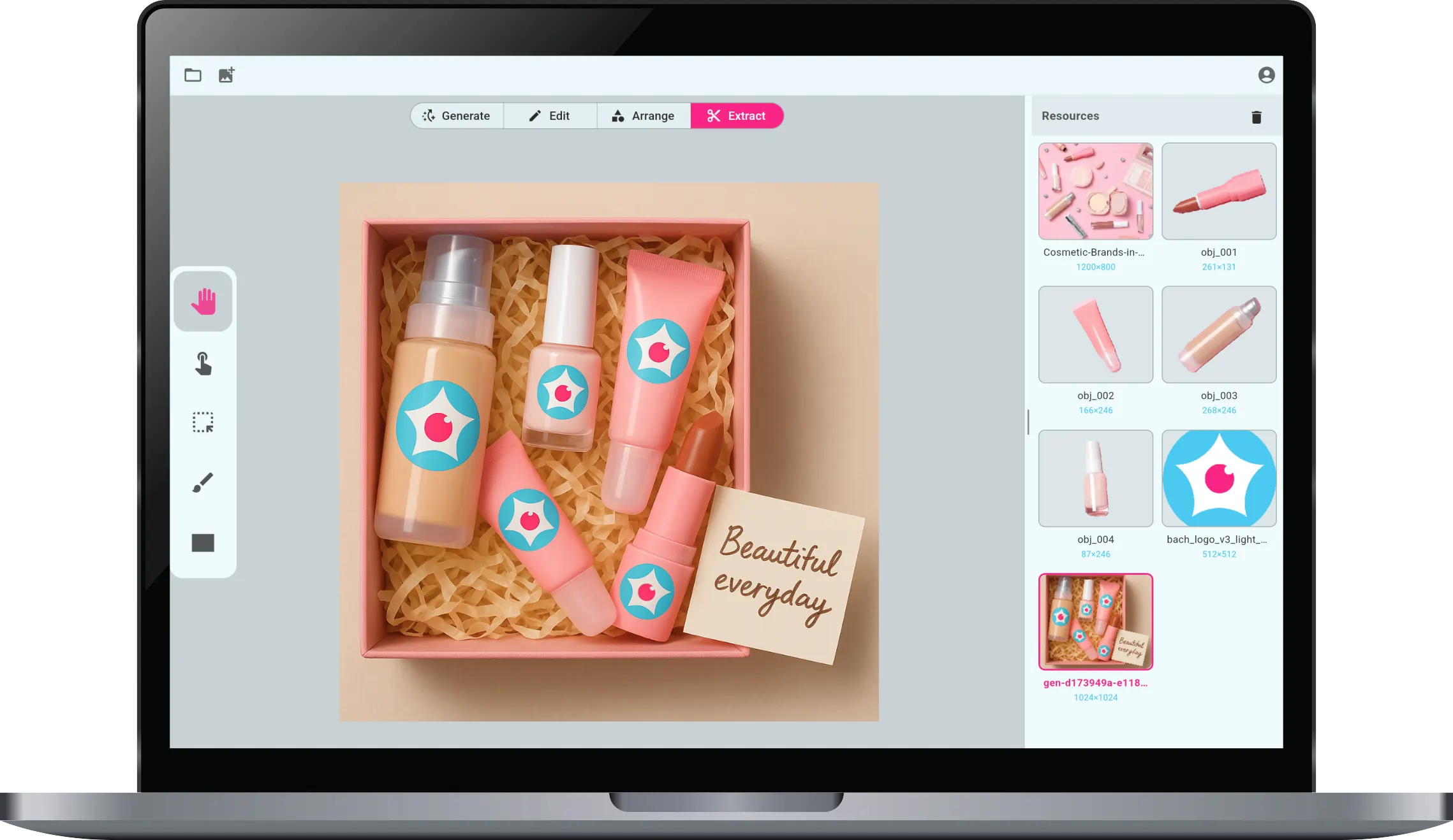 Bach's interface showing image generation process